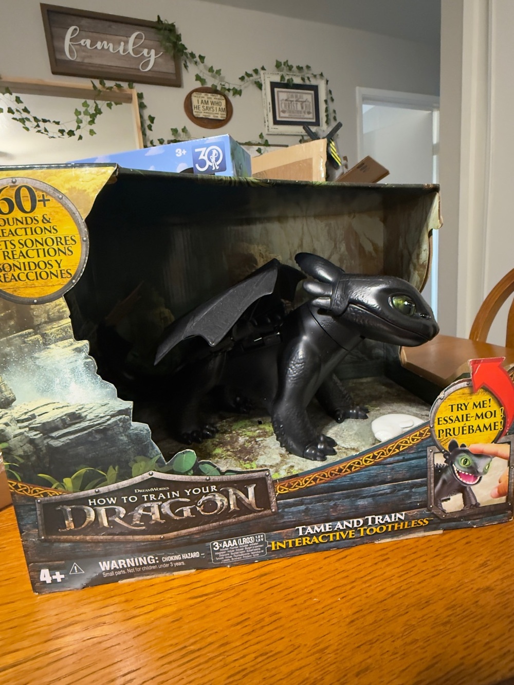 DreamWorks Toothless Black Interactive Dragon Figure
